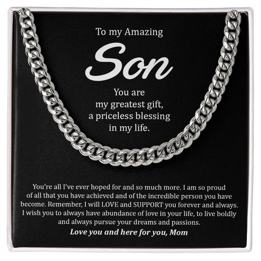 My Amazing Son | My Greatest Gift - Cuban Link Chain